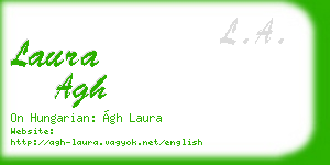 laura agh business card