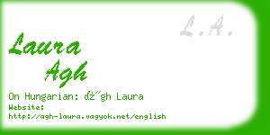 laura agh business card